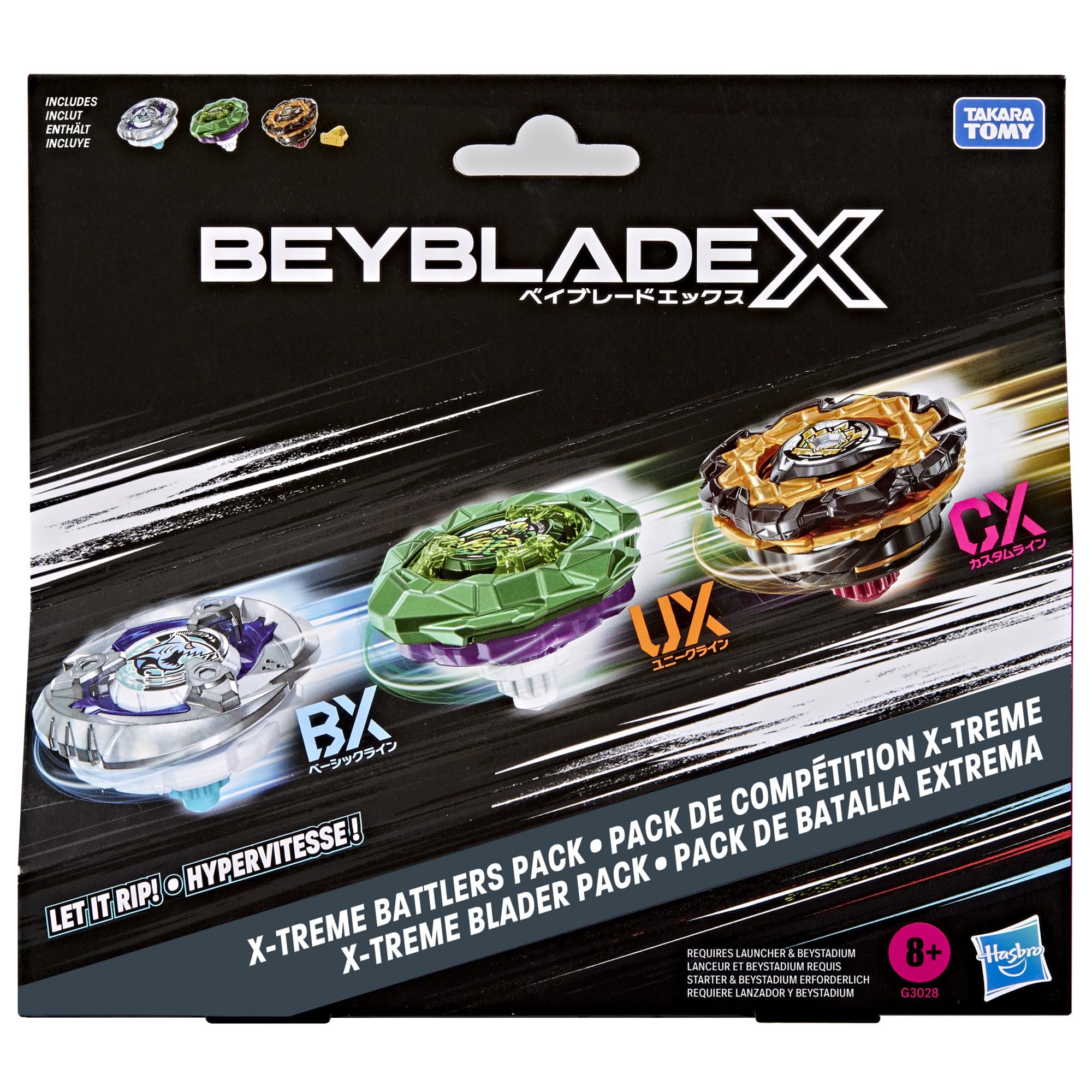 Hasbro Beyblade X, Set da Combattimento X-Treme, Contiene 3 trottole da Combattimento Beyblade X di Takara Tomy, Giocattoli, dagli 8 Anni in su - 3