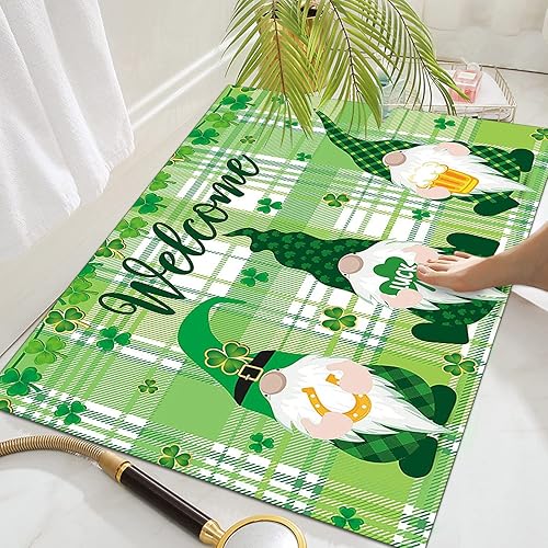 Miniatura 6 de TUKENCE - Tapete antideslizante para puerta delantera, día de San Patricio, decoración del hogar, sala de estar, entrada interior al aire libre,