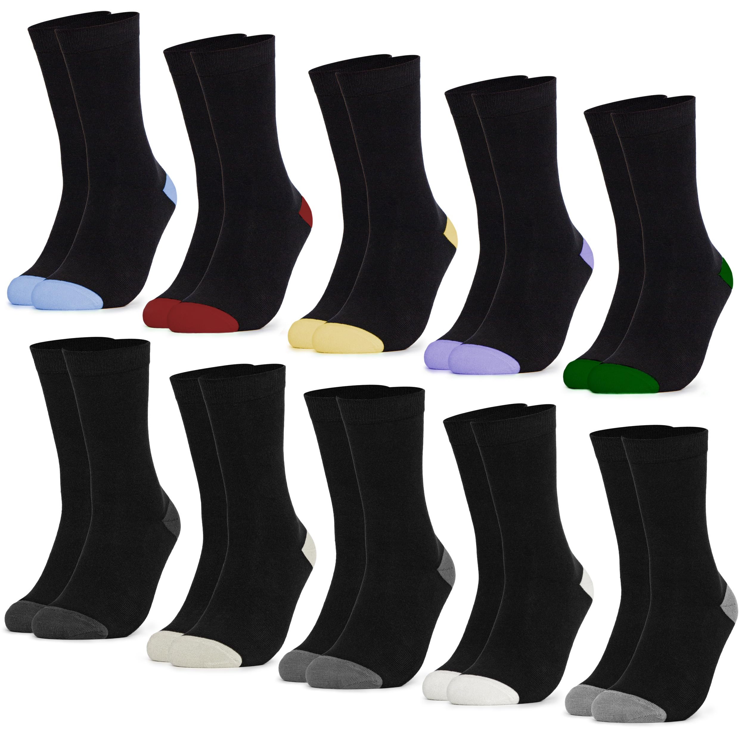 Occulto 10 PAAR SOCKEN für DAMEN aus BAUMWOLLE (Modell: Gertrud)