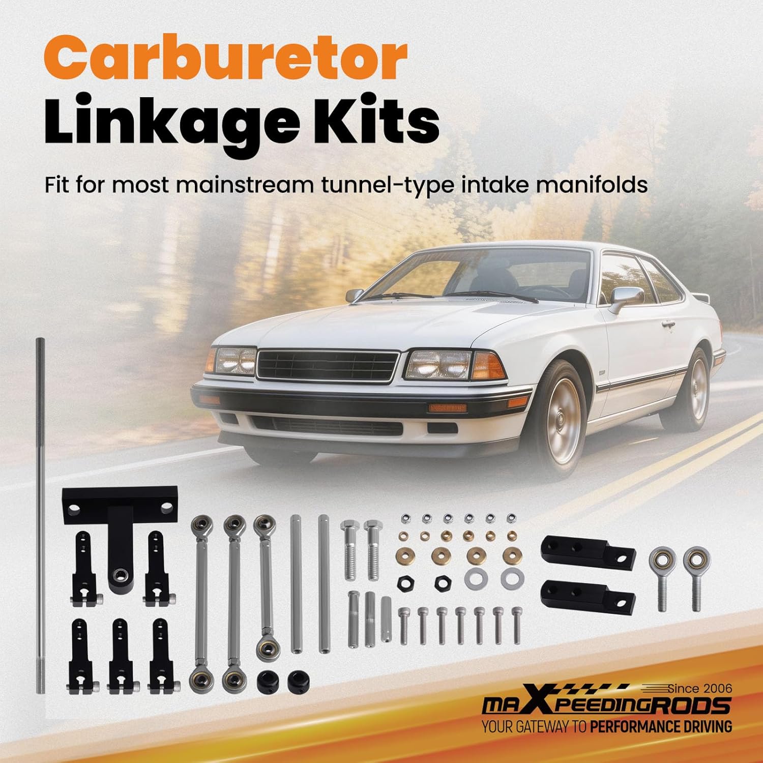 maXpeedingrods Dual Side Mount Carburetor Linkage Kit