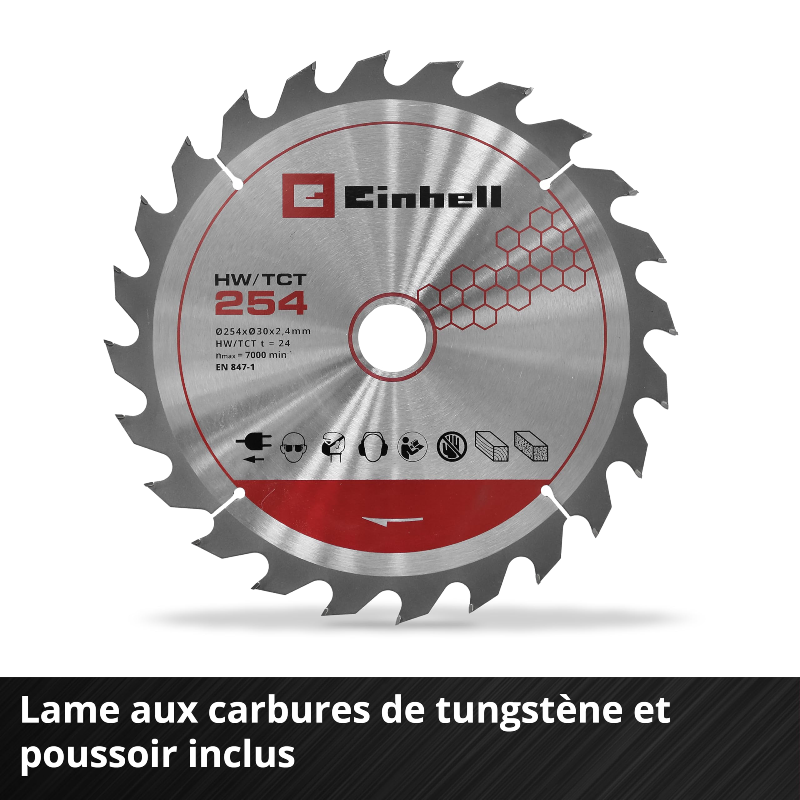 Einhell TE-TS 36/10 T Scie circulaire sur table sans fil 36 V lame Ø 254 mm hauteur de coupe 89 mm inclinaison 45° Li-Solo Power X-Change