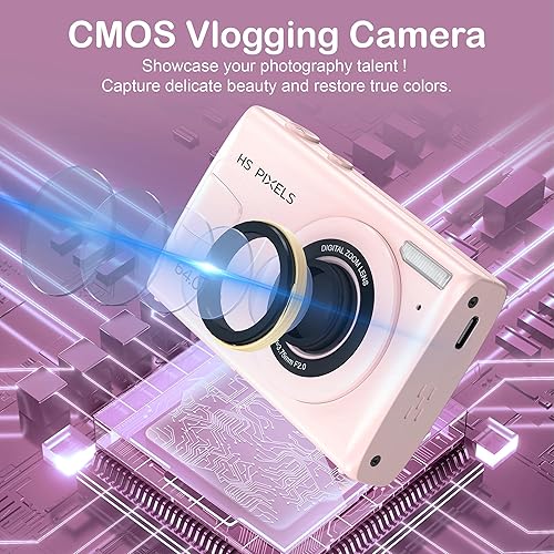 Miniatura 4 de Cámara digital, cámara 4K para niños, para fotografía, reproductor de MP3 de 64 MP para YouTube, pantalla IPS de 2.8 pulgadas, enfoque automático,