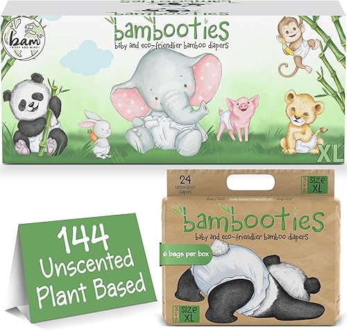 Miniatura 7 de Pañales de bambú para bebés, totalmente libres de cloro para pieles sensibles para recién nacidos a XXL. Materiales a base de plantas