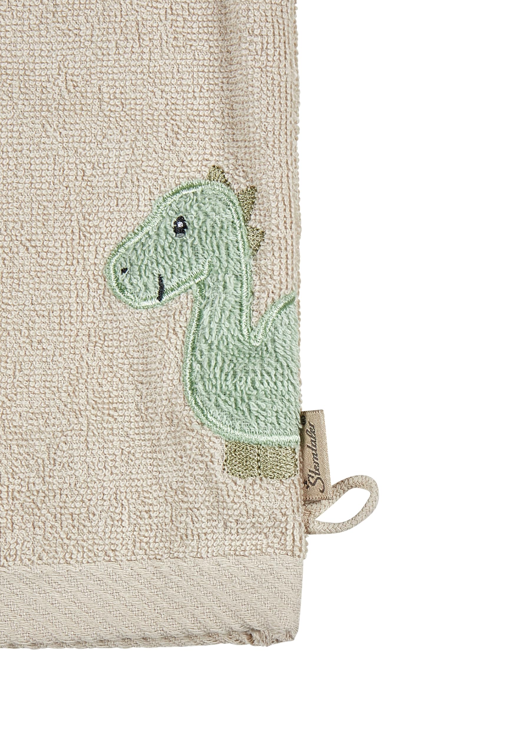 Sterntaler Dino Rexi Lot de 2 gants de toilette en tissu éponge pour bébé en coton absorbant et doux pour le bain et la douche Bleu
