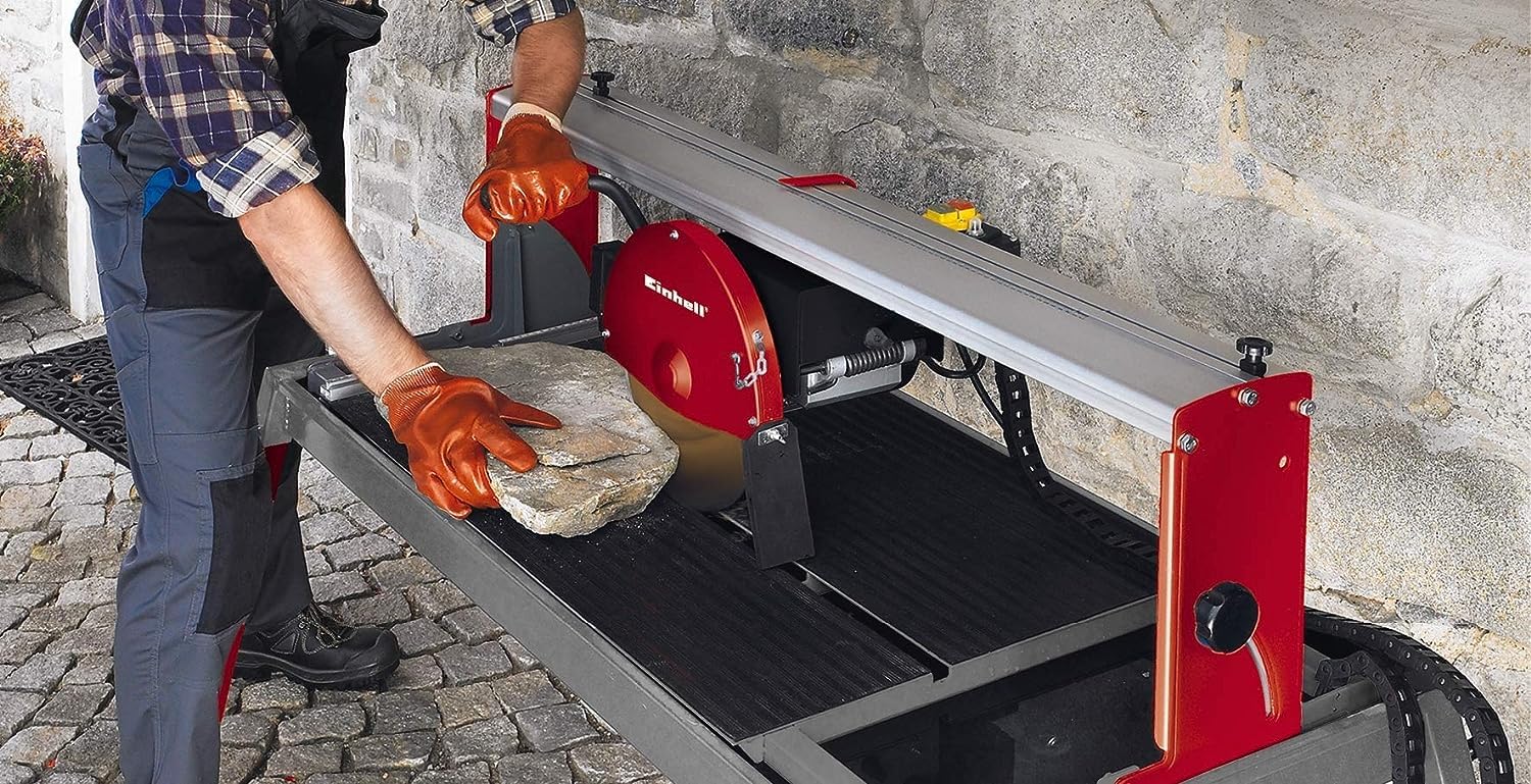 Einhell Tronçonneuse à matériaux laser TE-SC 920 L(2200 W, Longueur de coupe 920 mm, Interrupteur de sécurité, Butée d'angle réglable,Pieds stables)