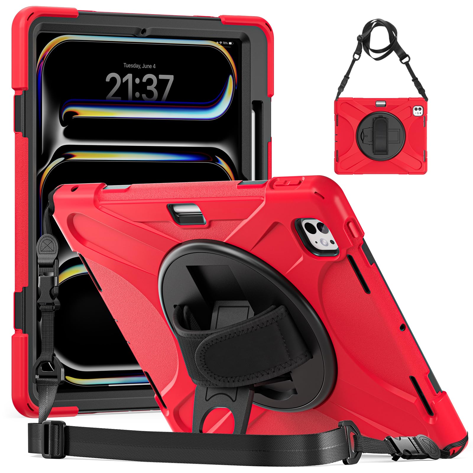 for iPad Pro 13 Case 2024 (M4) with Pencil Slot - Shockproof