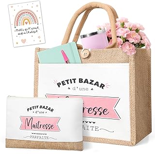 iZoeL Cadeau Remerciement Maitresse - Sacs, Remerciements pour Enseignants Cadeaux Femmes Merci Maitresse Cadeaux Original, Cadeau de Fin d'études/Retraite/Noël/Nouvel An pour Doyen Tuteur