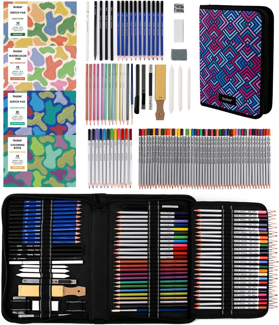 Grabie Classic Drawing Pencil Set Of 104, Colored Nigeria | Ubuy