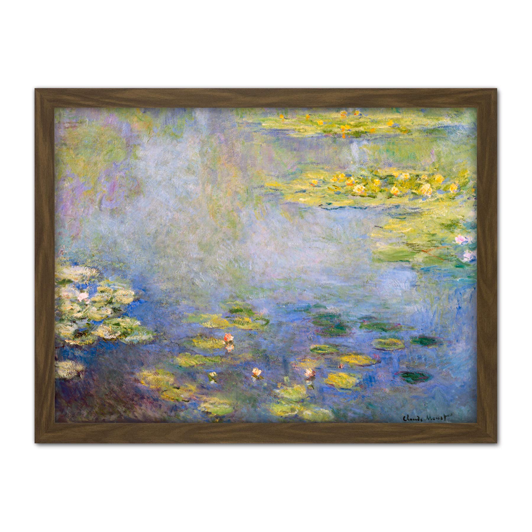 Claude Monet Waterlilies Large Framed Art Print Poster Wall Decor 18x24