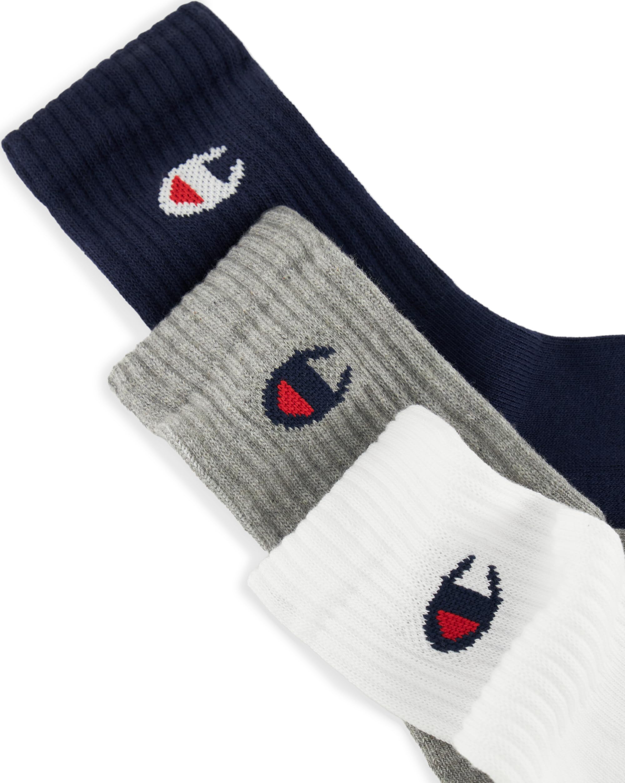 Champion Core- Junior 3pp Crew Calze Unisex - Bambini e ragazzi (Pacco da 3)