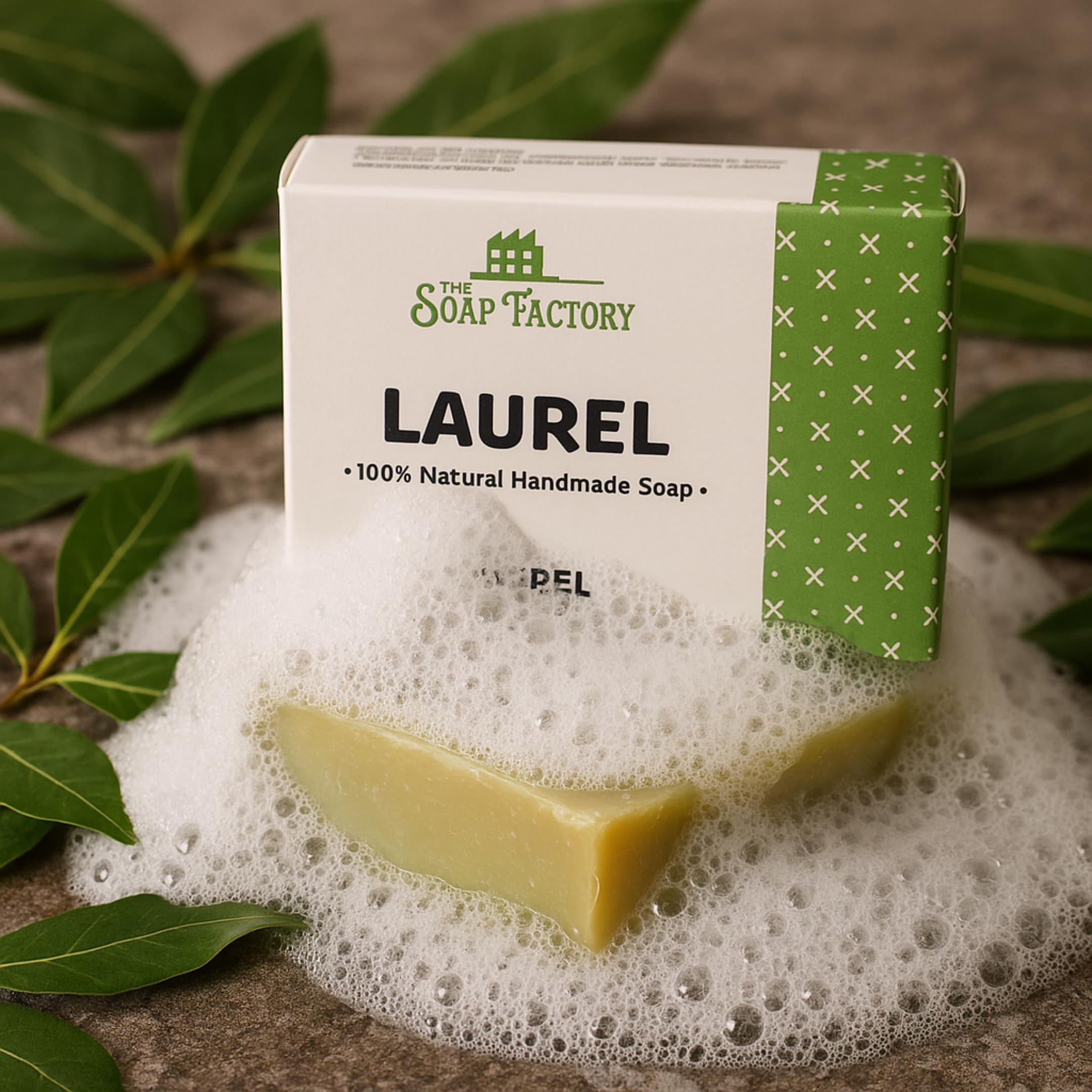 Natural Handmade Soap Duo (2 Pack) - Terebinth and Laurel Bars for Deep Cleansing Refreshing and Nourishing Daily Skincare - Image 3