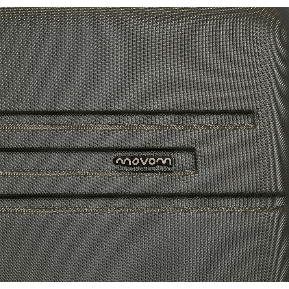 Movom Galaxy, walizka kabinowa, zestaw walizek, wykonana z tworzywa ABS, mocnego i lekkiego materiału, boczny zamek szyfrowy na walizce dla bezpiecznej podróży, antracytowy, Talla Unica, Duża walizka