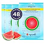 SpaLife Watermelon Cooling Eye Pads, 48 Hydrating Under Eye Patches for Puffiness, Dark Circles, and Tired Eyes, Infused with Hyaluronic Acid, Glycerin, and Vitamin C, Fruity Scent