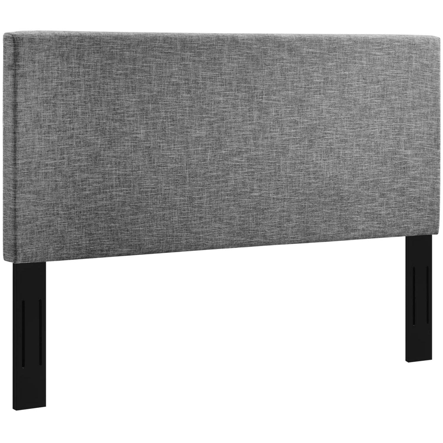 ModwayTaylor Full/Queen Upholstered Linen Fabric Headboard, Light Gray