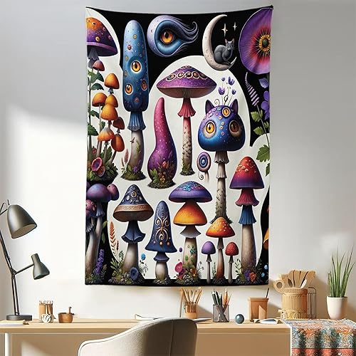 Miniatura 390 de Ambesonne Tapiz gótico, patio con hiedra encantada en la puerta antigua al bosque, colgante de pared ancho para dormitorio, sala de estar, 2-Verde