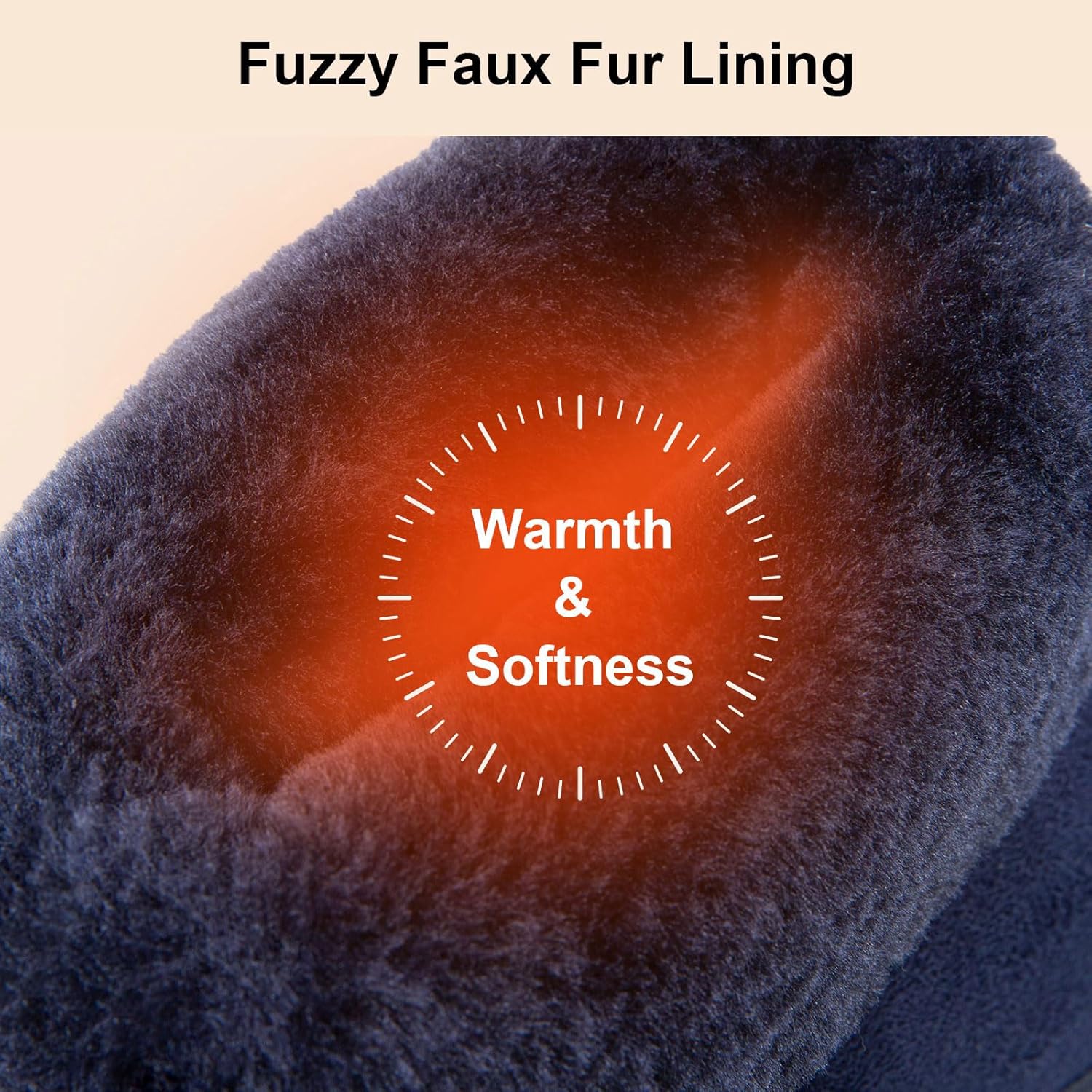 LongBay Women's Warm Chenille Knit Bootie Slippers Memory Foam Comfy Suede Fluffy Faux Fur Boots House Shoes - Image 4