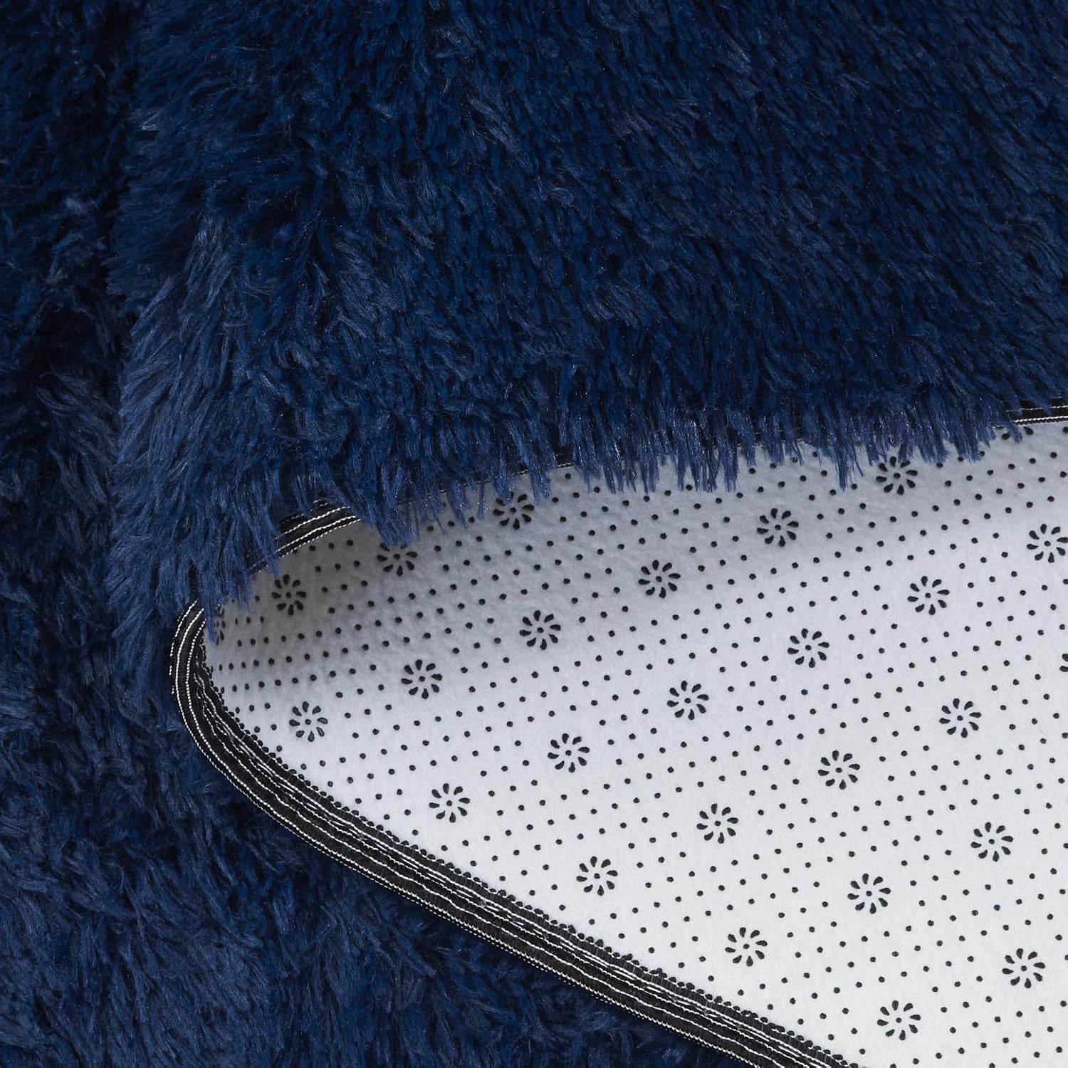 SAFAVIEH Rainbow Shag Collection Area Rug - 8' x 10', Navy, Slip Resistant, Non-Shedding & Easy Care, 1.6-inch Thick, Ideal for Living Room, Bedroom, Home Office, Dining Space (RBO101N-8)