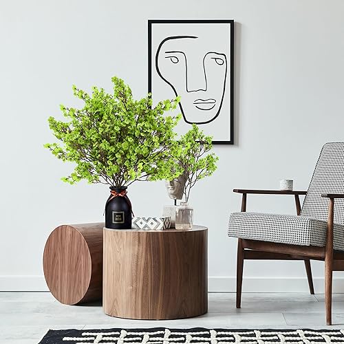 Vista 88 de Sggvecsy 15 piezas de flores artificiales de aliento de bebé, ramos de gypsophila a granel, flores de seda falsas de tacto real para el hogar, Negro