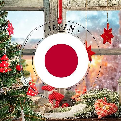 Vista 54 de Bandera nacional de Kuwait, decoración de árbol de Navidad de acrílico, adorno de recuerdo de la ciudad, adorno colgante para árbol de Navidad