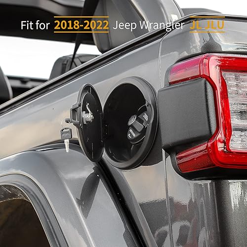 Miniatura 7 de Tapa de depósito de gasolina con cierre de puerta, accesorios exteriores para Jeep Wrangler JL JLU 2018-2023, color azul