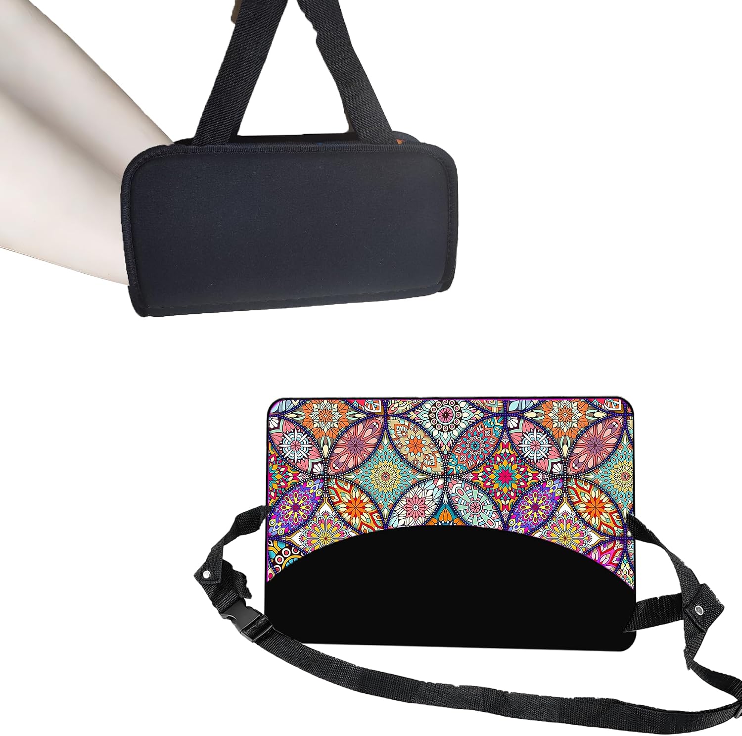 Foot Hammock for Plane Travel Essentials Relax Your Foot Rest for Airplane Gadgets Adustable Airplane Travel Accessories for Flight Essentials (Datura)