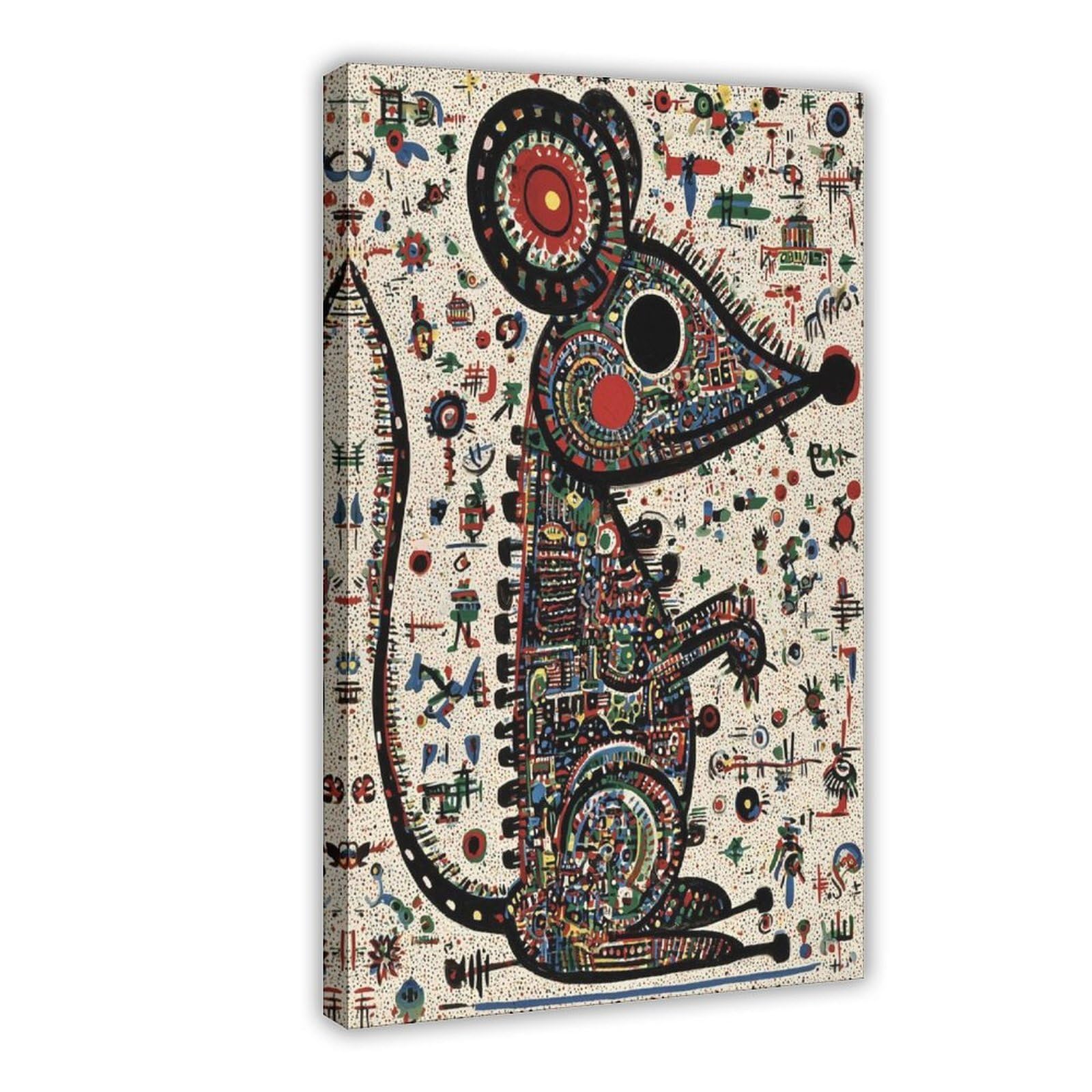 Ywtjax Frame-Style Colorful Geometric Mouse Poster Canvas Poster For Dorm Room Decor Gift