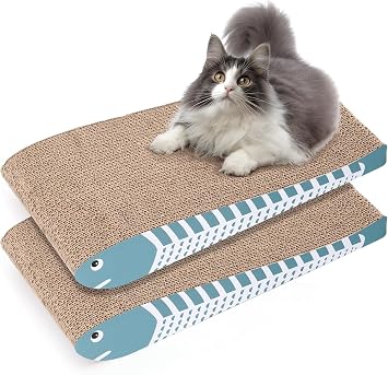 ComSaf Cat Scratching Board, 2 Pack Cat Scratcher Cardboard
