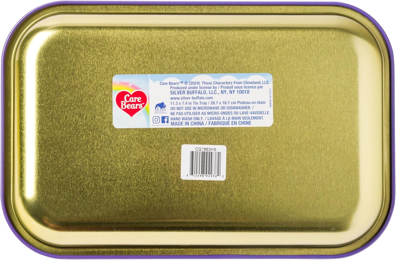 Silver Buffalo Care Bears Heartwarming World, Tin Tray, 11.3x7.4