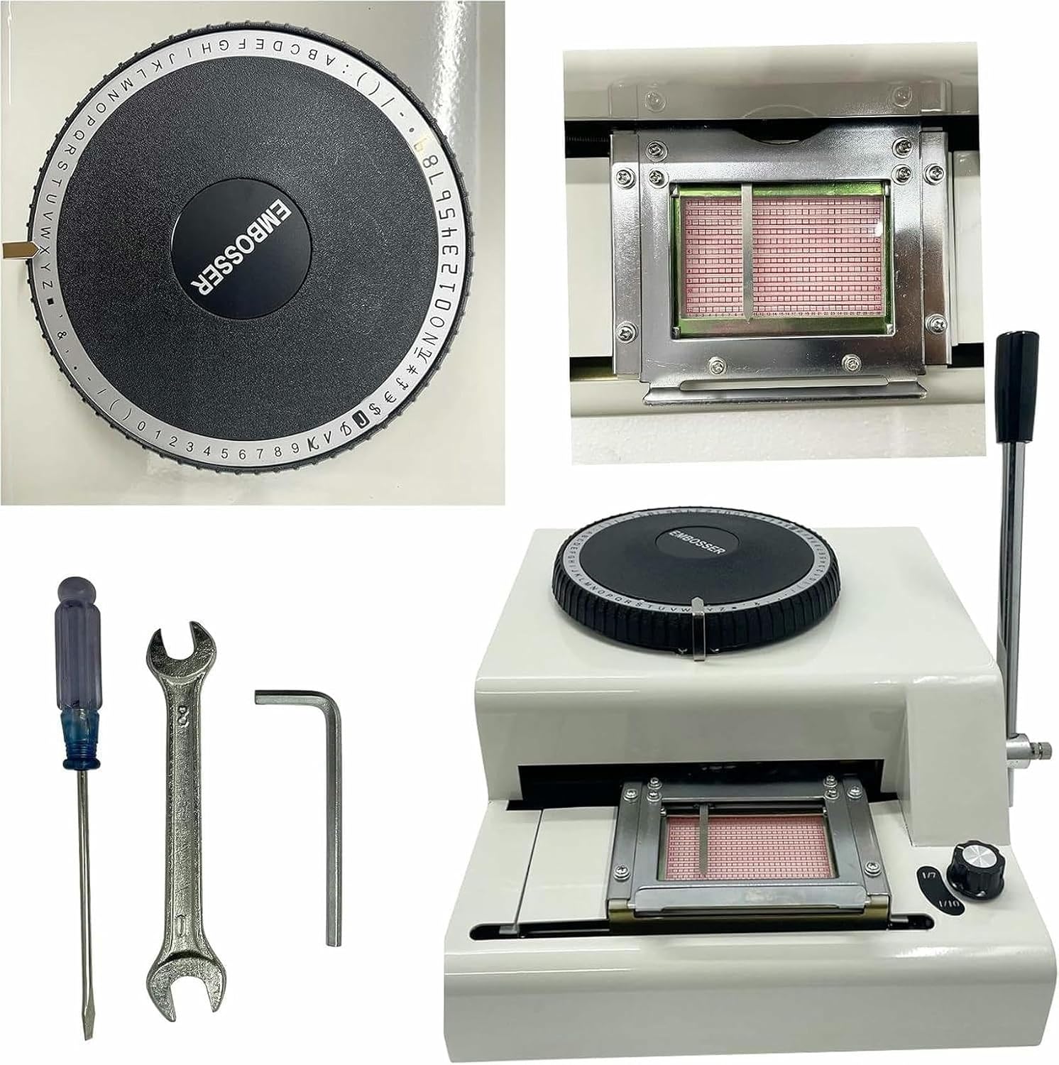 72-Character Manual Stamping Machine PVC/Letter/Personalized Card Embosser Code Printer~/