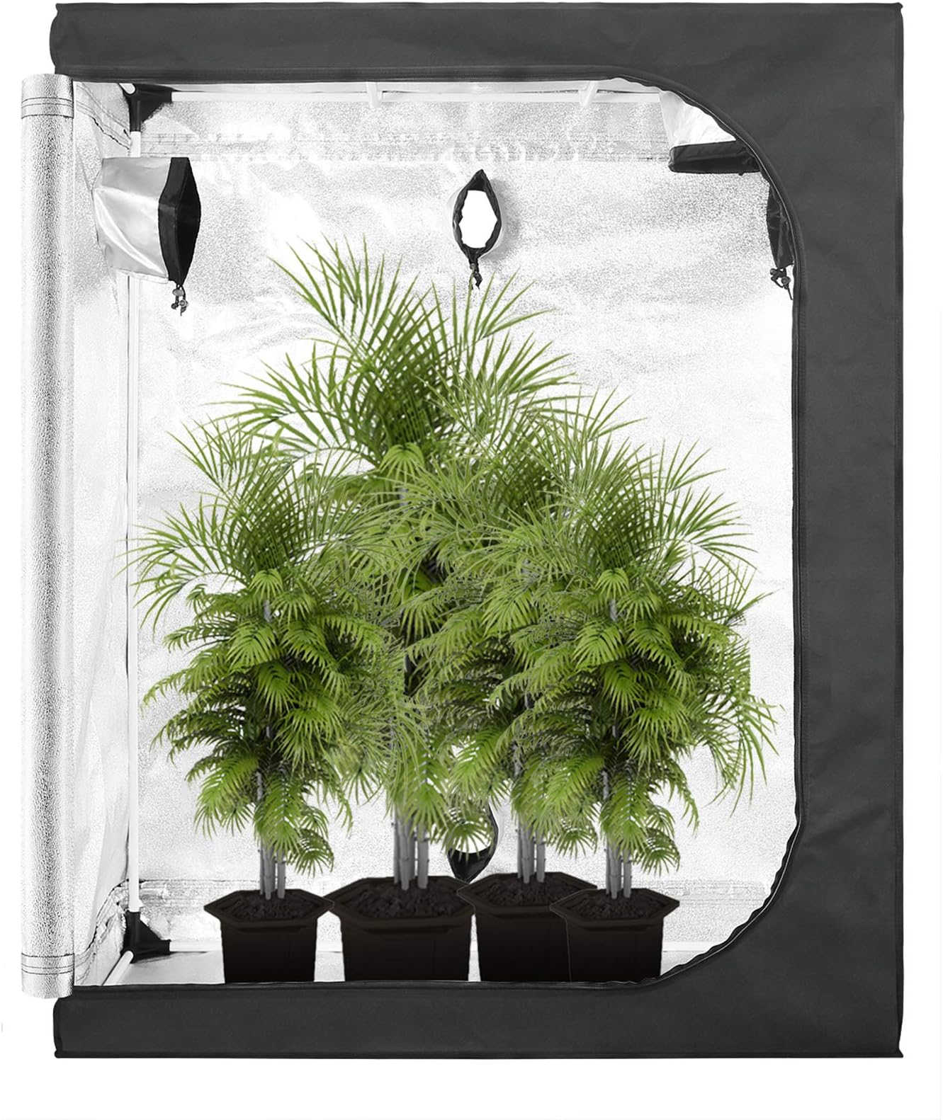 GA Grow Tent 120X60X150 CM 48"x24"x60" C-Series Reflective Mylar Hydroponic Grow Tent with and Waterproof Floor Tray for Indoor Plant Growing 4x2 (120x60x150 CM)