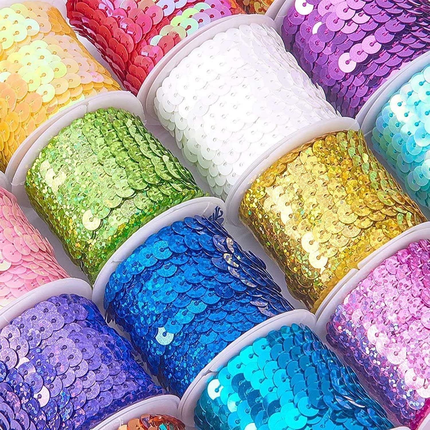 Rotolo Di Paillettes Da 100 Yards 6 Mm | Stringa Piatta Per Decorazioni Abiti, Scarpe E Fai Da Te | Colore Oro