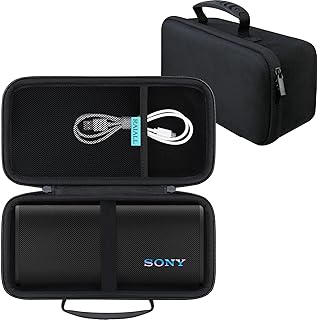 RAIALL Hard Travel Case for Sony ULT Field 3 Wireless Portable Bluetooth Speaker, Sony ULT Field 3 Protective Carrying Storage Bag, Extra Mesh Pocket for Shoulder Strap and USB Cable, Black