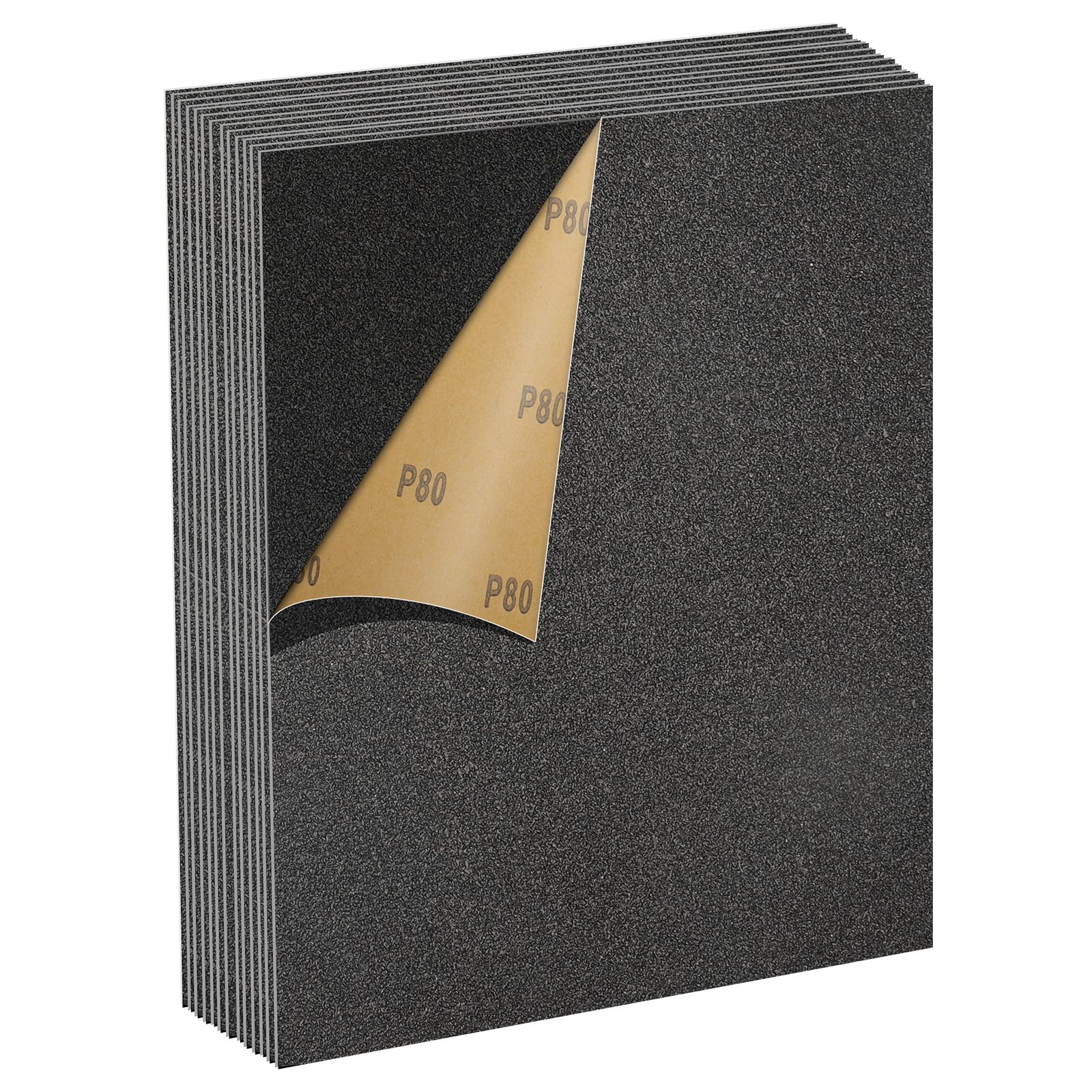 MOGRQAP 12 Sheets 80 Grits Sanding Paper