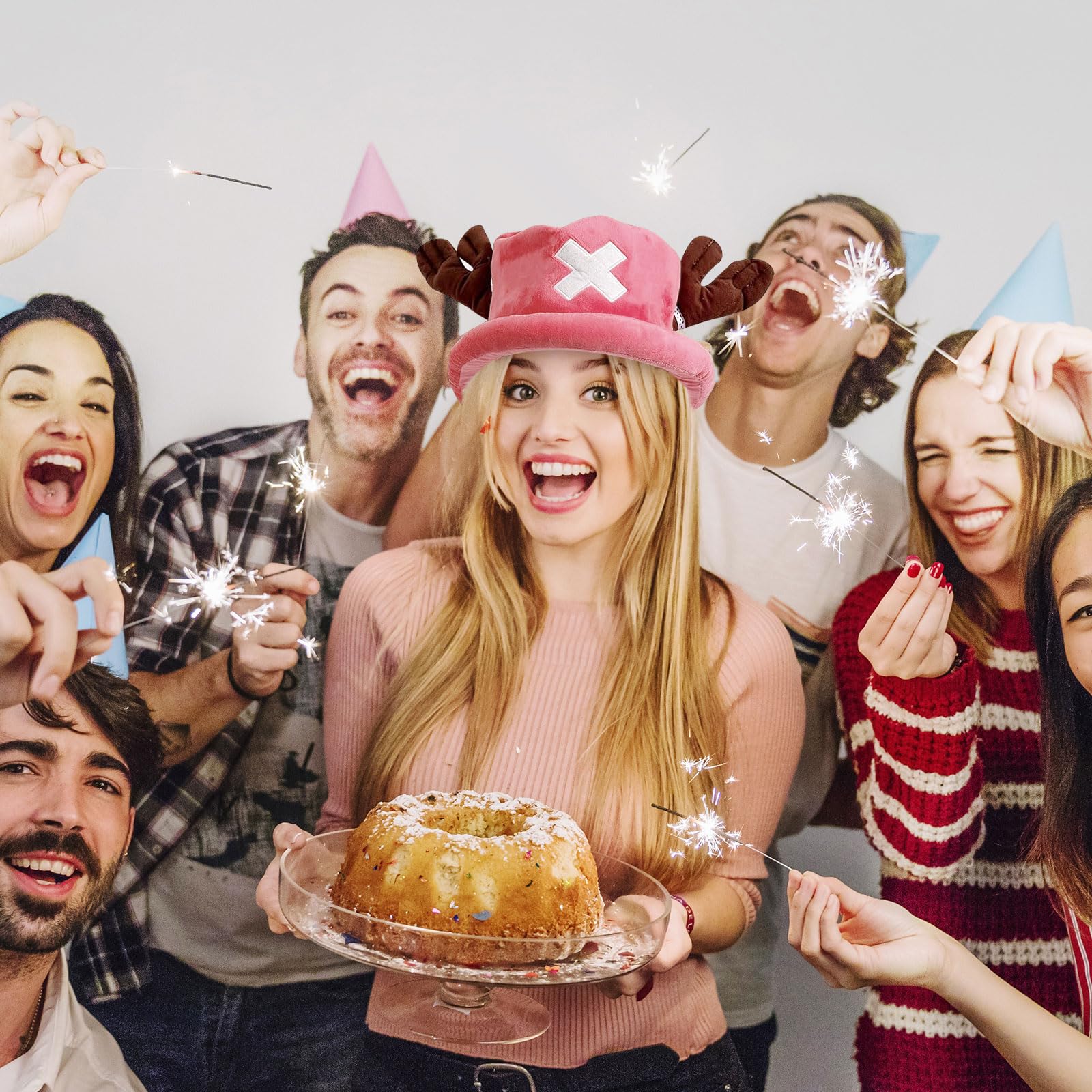 Gorro de Anime, Gorro de Chopper, Cosplay, para Halloween, Cumpleaños, Carnavales