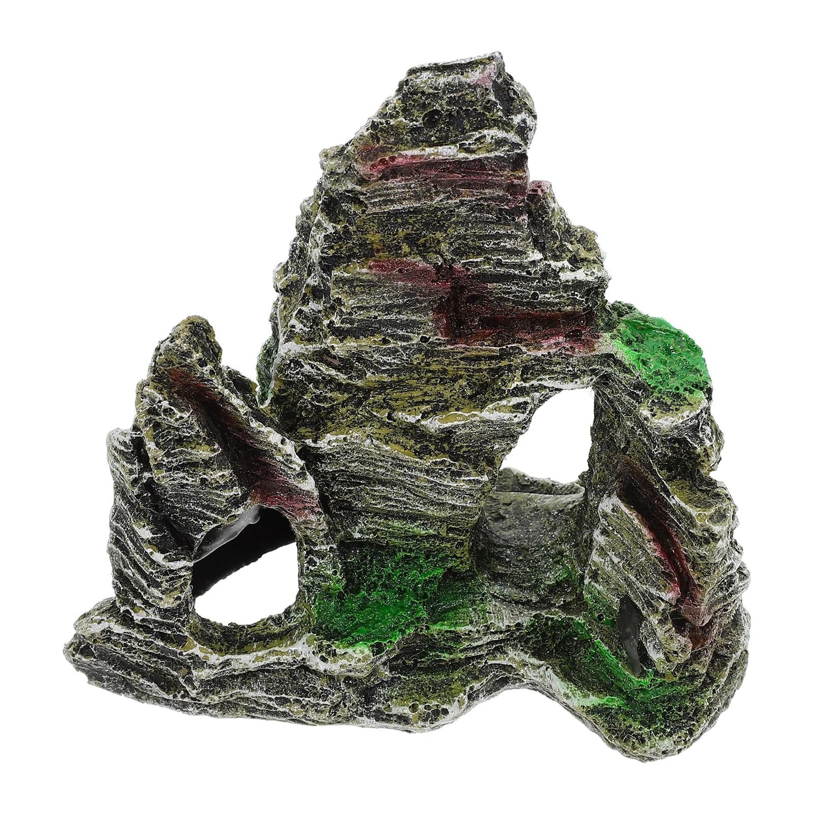 XIEHYA 2pcs Miniature Aquarium Decor Resin Fish Tank Rock For Decoration