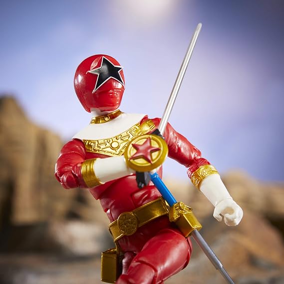 Power Rangers Lightning Collection Zeo Red Ranger 6-Inch Premium Collectible Action Figure Toy with Accessories