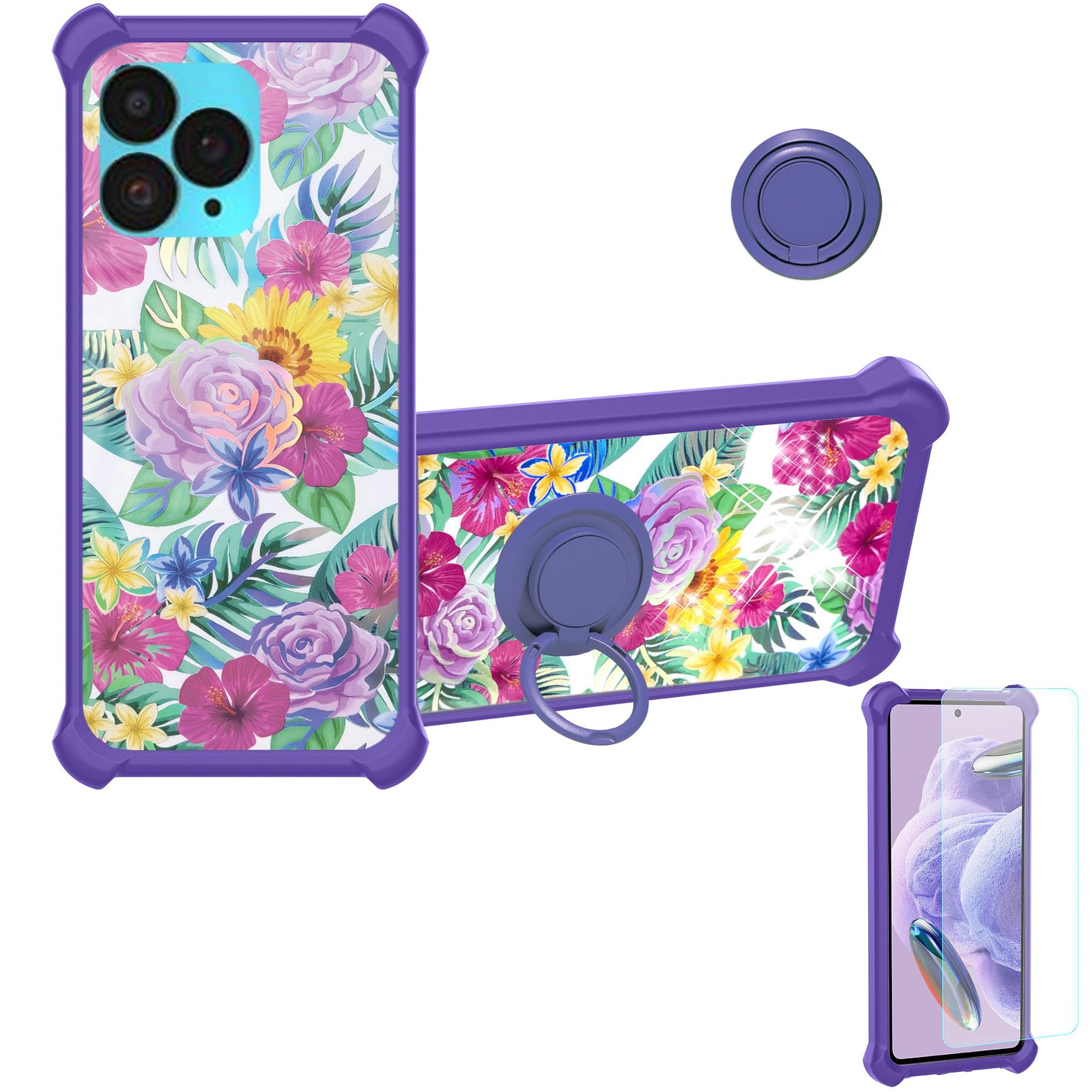 Amazon.com: jioeuinly Nuu B30 Pro Case Compatible for Nuu B30 Pro S6702X Phone  Case Cover [with Tempered Glass Screen Protector][Hard PC + Soft  Silicone][Ring Support] [Colorful Reflect Light] IMDZ-HUA1 : Cell Phones