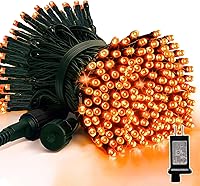 Vista 30 de LAMPHOME - Cadena de luces decorativas navideñas de 33 pies, 100 luces LED de alambre verde, luces de hadas estrelladas enchufables, 16 modos