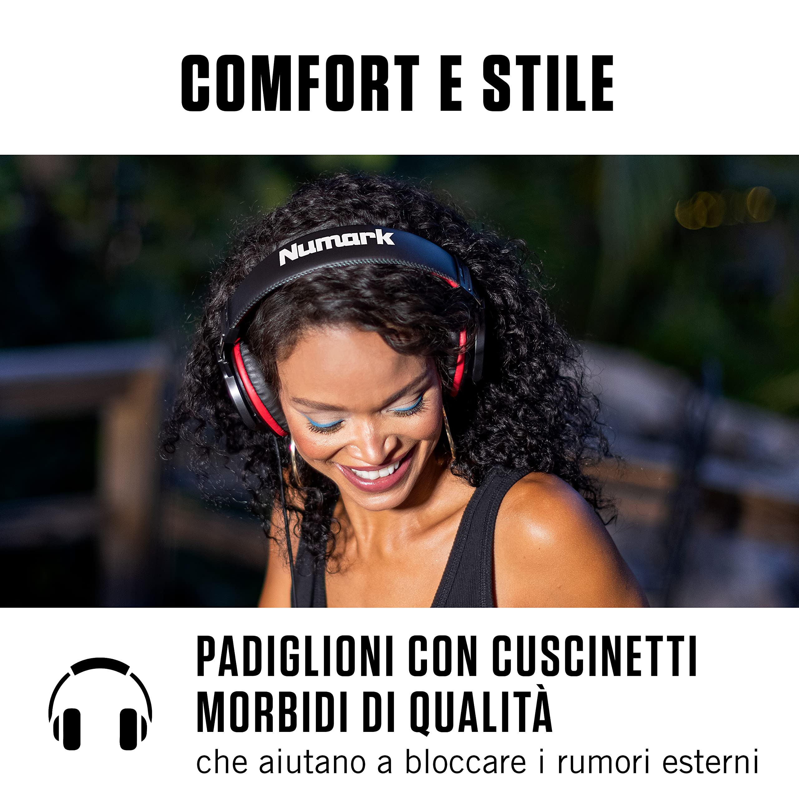 Numark M6 USB + HF175 - Mixer DJ a 4 Canali con Scheda Audio, EQ a 3 Bande, Crossfader Sostituibile + Cuffie con Filo 3 m con Driver da 40 mm e Padiglioni di Alta Qualità