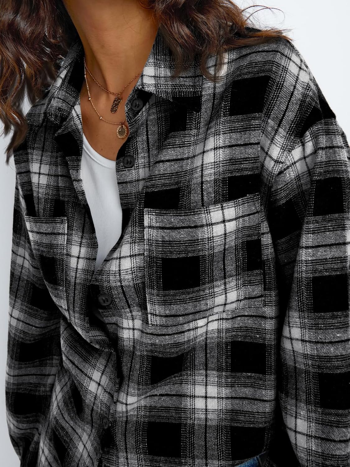 Trendy Queen Women Flannel Shirts Plaid Tops Fall Fashion Shackets Long Sleeve Blouse Button Down Outfits Winter Jackets 2026 - Image 5