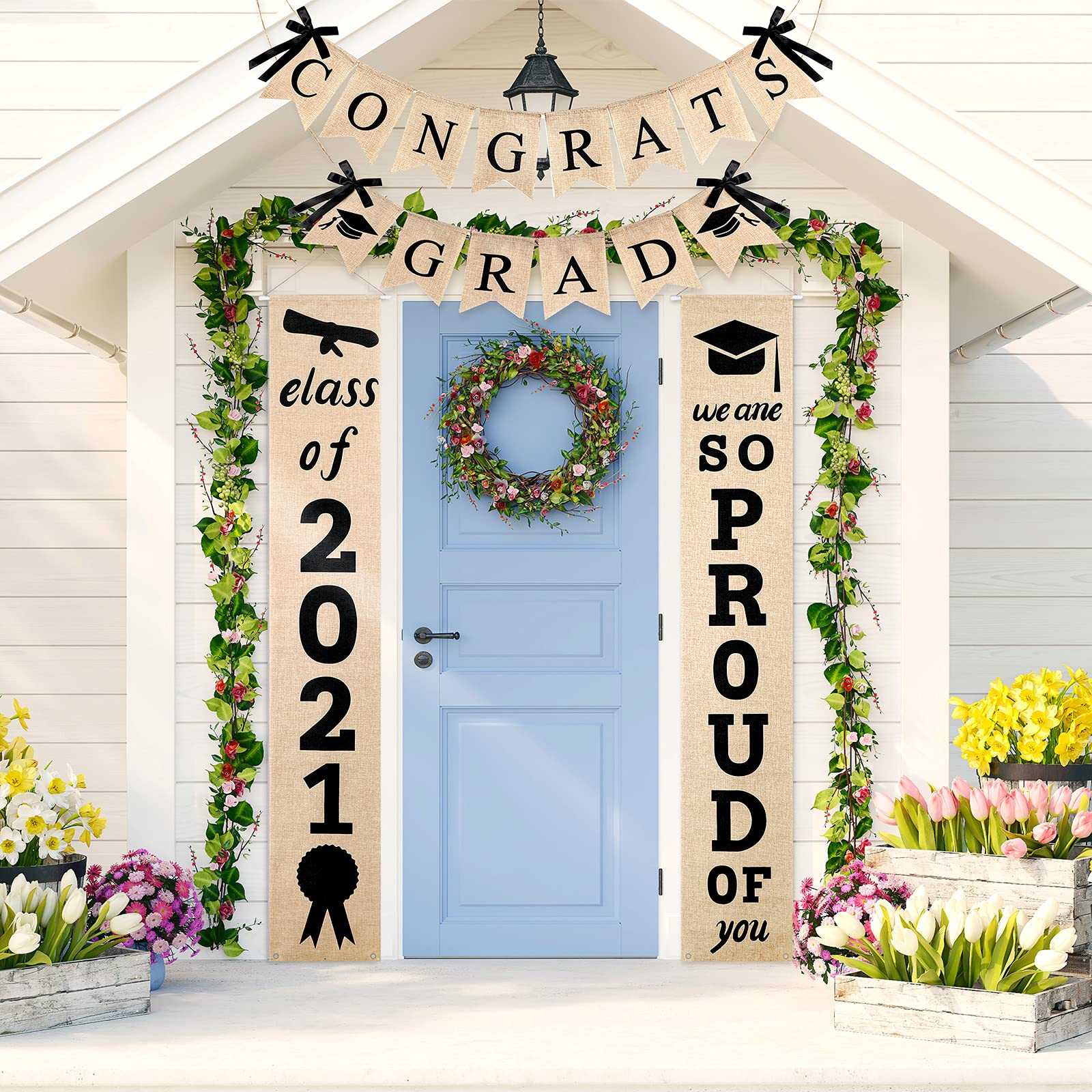Buy Graduation Banner and Porch Sign Set Congrats Grad Banner Class of