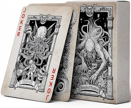 Cthulhu Mythos Theme Playing Cards, 54 Exquisite Hand-Drawn Illustrations, High-End Playing Cards, Must-Have Collection for Enthusiasts, Suitable for Entertainment