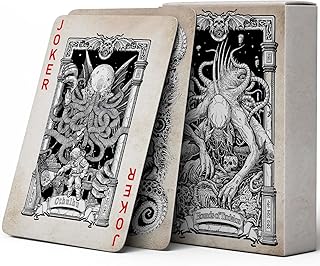 Cthulhu Mythos Theme Playing Cards, 54 Exquisite Hand-Drawn Illustrations, High-End Playing Cards, Must-Have Collection for Enthusiasts, Suitable for Entertainment