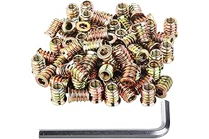 Exceptional 60PCS 1/4-20 Thread Inserts for Enhancing Furniture and Wood Products