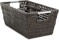 Vista 19 de Whitmor 6500-2712-BLK Rattique Canasta Negra Pequeña para Estante