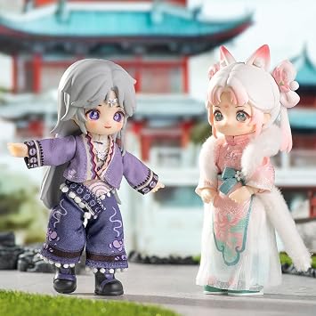 CALEMBOU BJD Blind Box, 1/12 Cute NAGI The Untrammeled Traveler Series BJD Doll, 5.5 Inches Collectable Action Figure for Birthday Gifts (Nagi-XYY-1box)