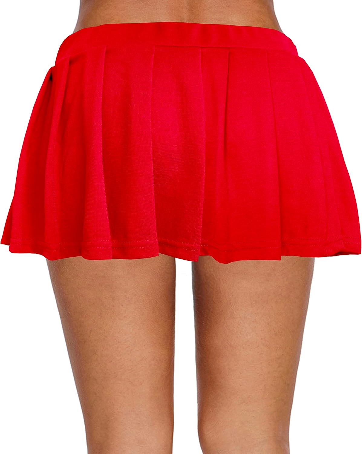 Afibi Women Sexy Stretchy Elastic Waist Pleated Ruffle Mini Skirt for Schoolgirl Outfits - Image 5