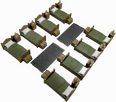 Soldier Barracks Miniature Terrain Set, 28mm Scale