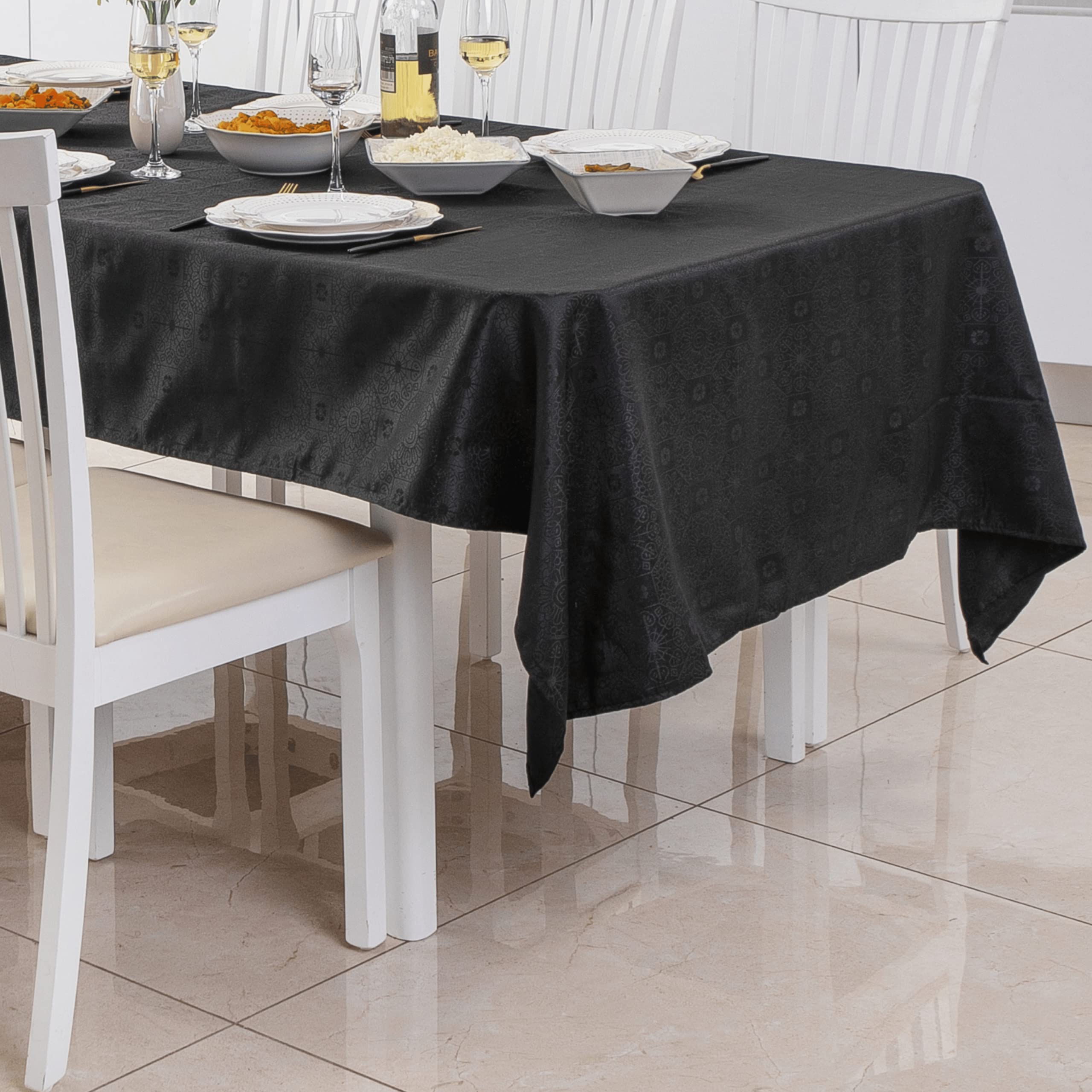 motyBeautiful Rectangle Table Cloth Fabric Tablecloth with Waterproof, Stain Resistant Protection – Quick-Drying Heavy Weight Table Cover Safeguards Against Spills