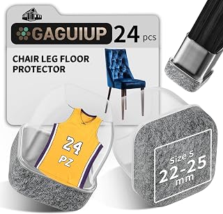 Protecciones para patas de silla, 24 piezas de 1,9 cm cuadrados de silicona, cubiertas para pies de muebles, tapones para patas de taburetes para evitar arañazos en